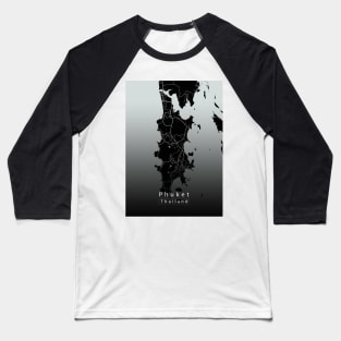 Phuket Thailand Island Map dark Baseball T-Shirt